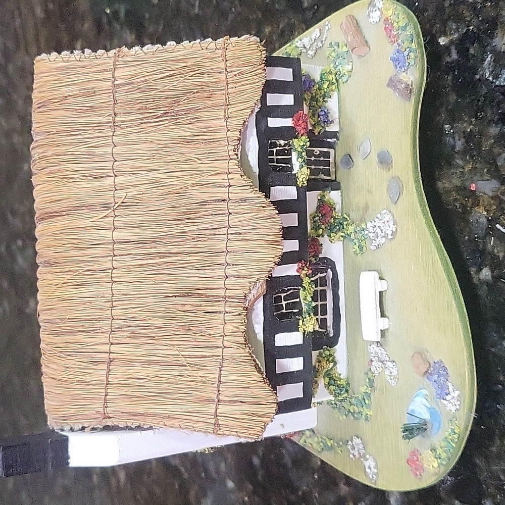 Vintage Reuge Music Box Olde English Cottage Tudor designed artist Pauline Ralph